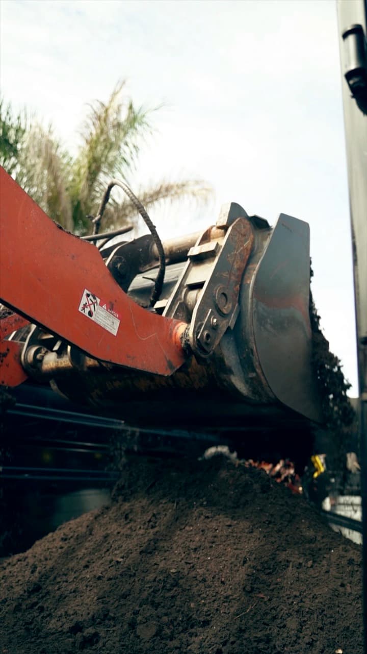 Landscaping work in progress, filmed by BTO